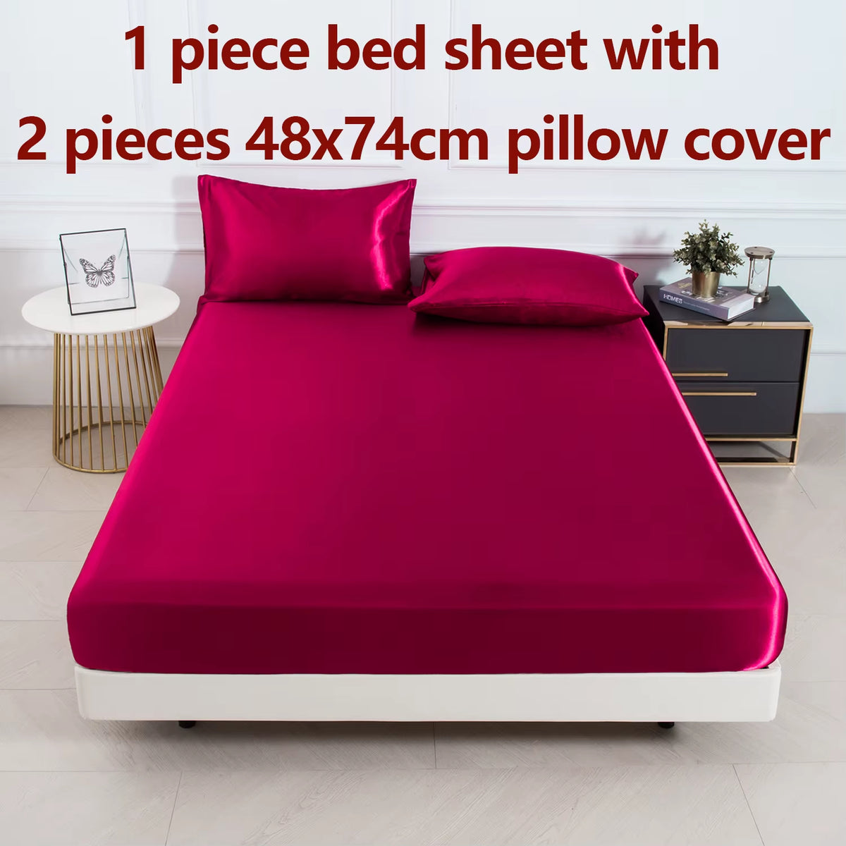 Satin Sheet Set with Pillowcases - Luxe